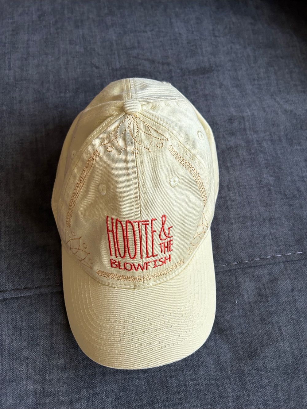 NWOT - Embroidered Baseball Cap with Hootie and Blowish stitch in red on front